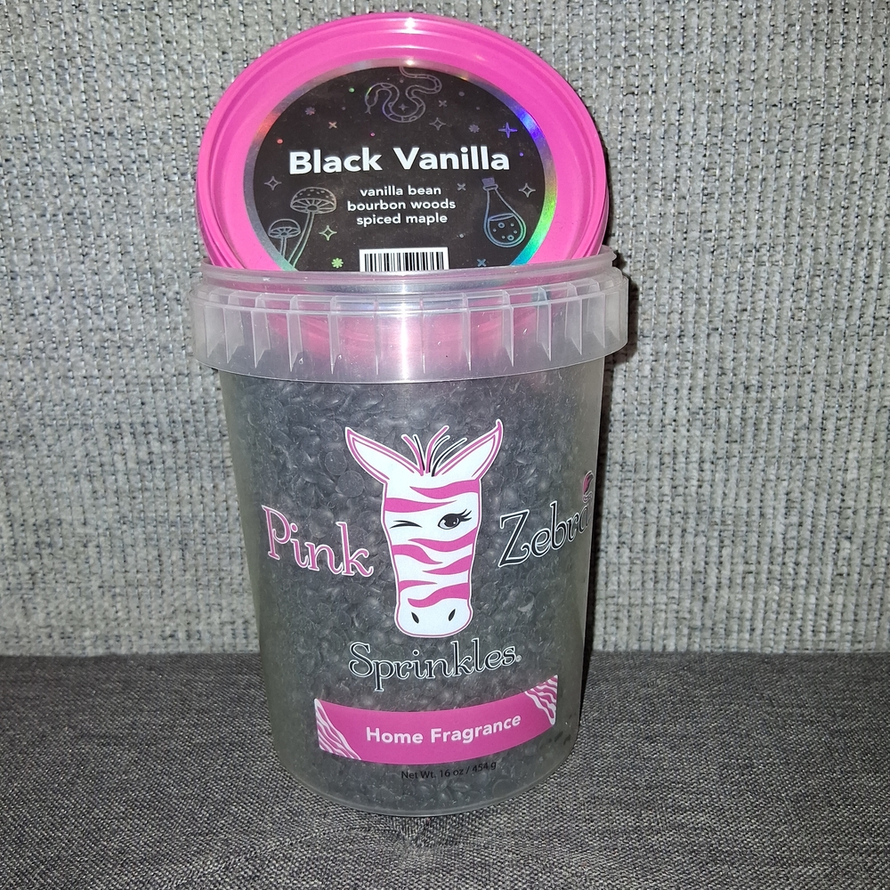 Pink Zebra Black Vanilla Sprinkles